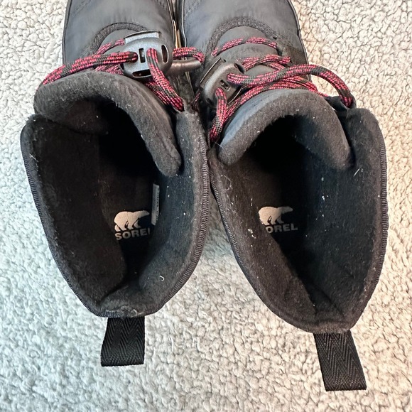 Sorel Insulted Ankle Boots Girls Kids size 3 Black Hiking Trail Outdoor Shoes - Picture 10 of 11